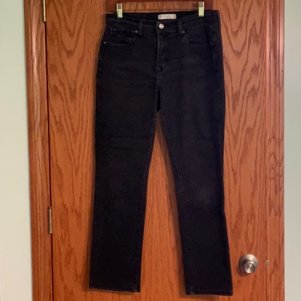 Levi’s 505 Straight Leg Jeans Black Denim Black Tab Women’s 8 Short - Picture 1 of 6